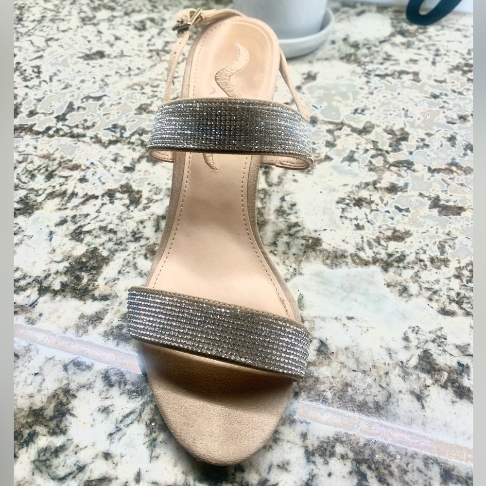 Nina sparkle silver heels